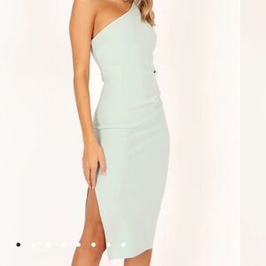 NADENE one shoulder DRESS - MINT